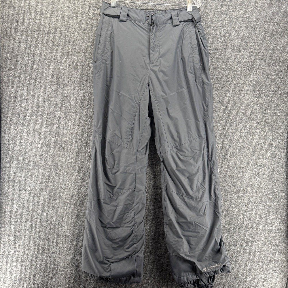 Columbia Pants Womens M Gray Lined Flat Front Straight Leg Ski Snow Snowboard